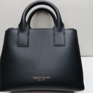 Teddy Blake New York Bella Vitello Lather 9" Black Handbag